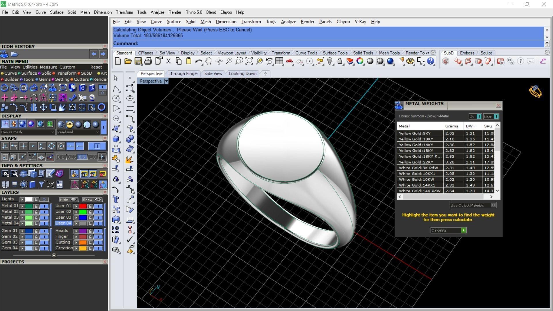 Golden ring 3D print model_5