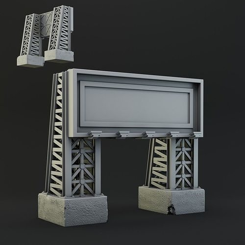 BILLBOARD on side of bridge 3D print model