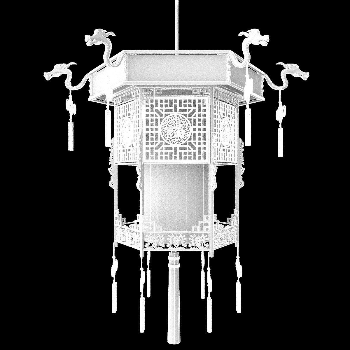 Chinese palace lantern 3D model_8