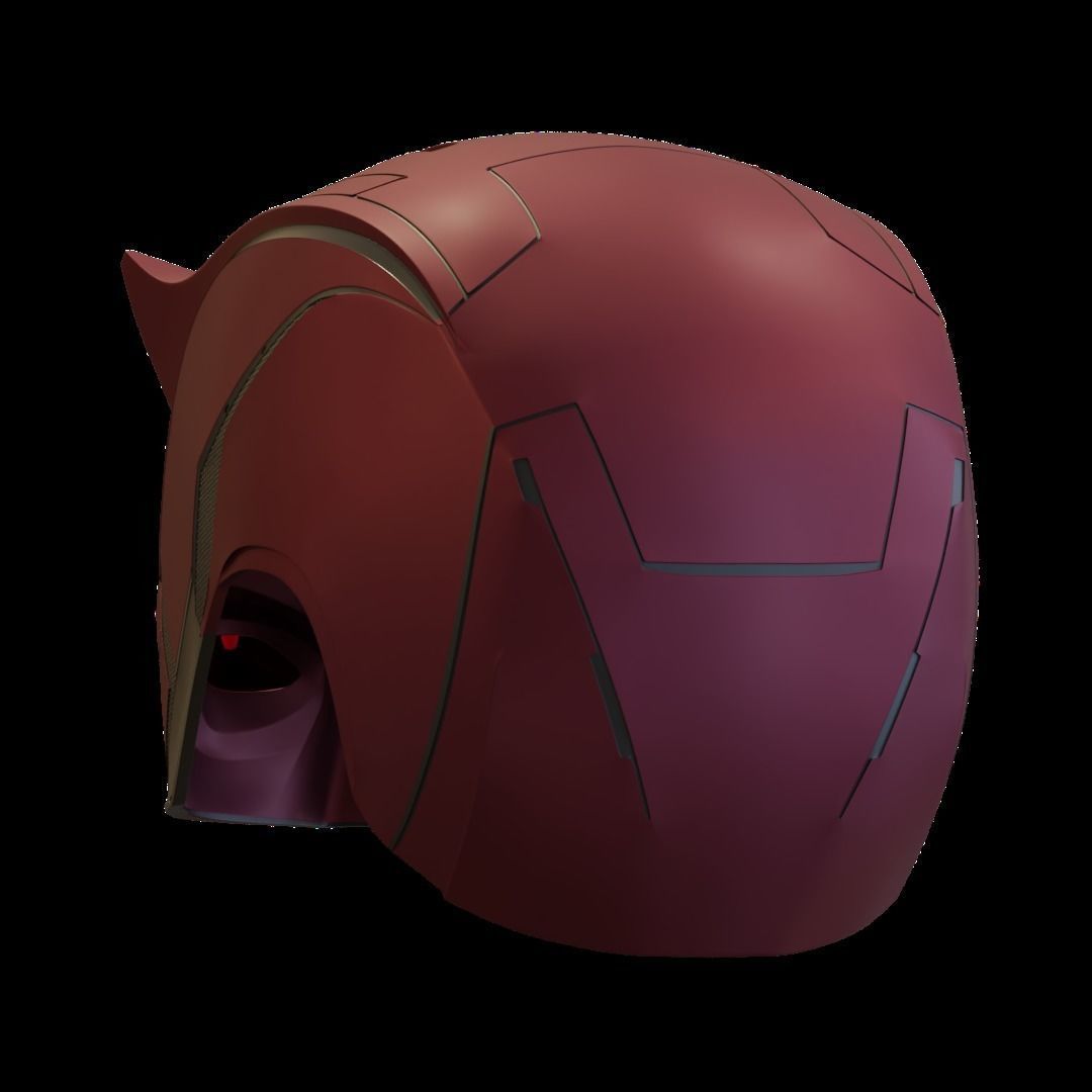 Daredevil cowl 3d printable model with separated eyes and back 3D print model_4