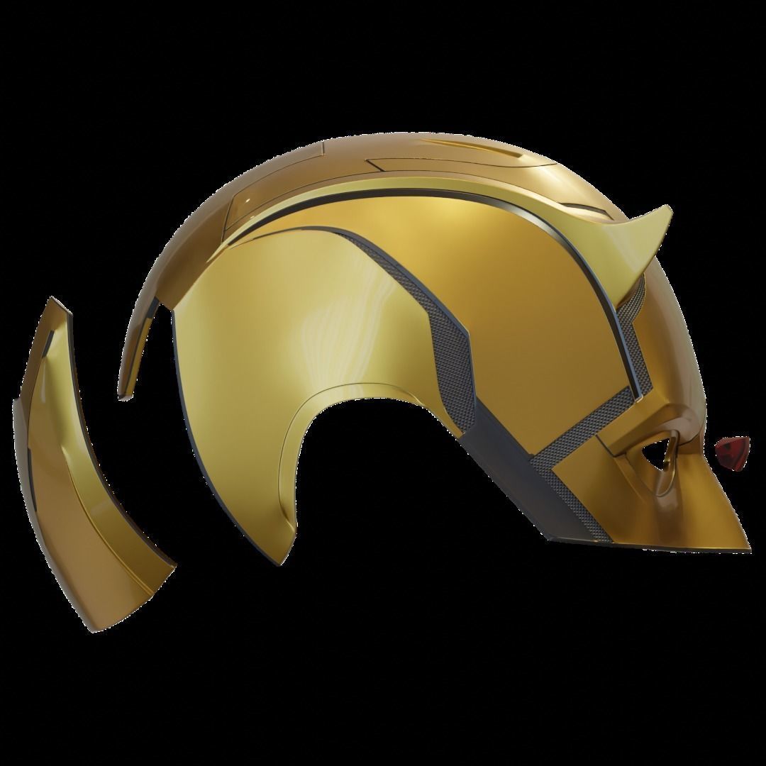 Daredevil cowl 3d printable model with separated eyes and back 3D print model_14