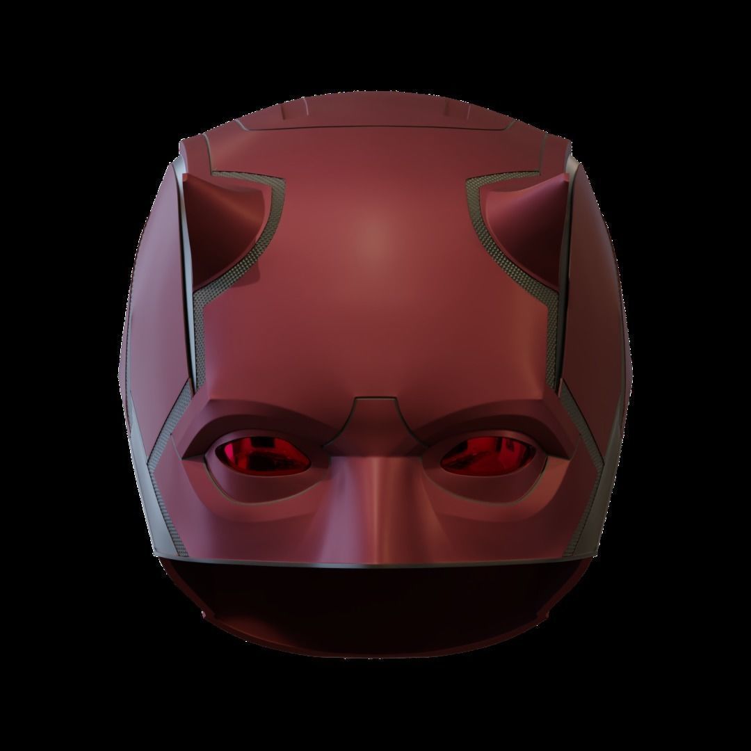 Daredevil cowl 3d printable model with separated eyes and back 3D print model_2