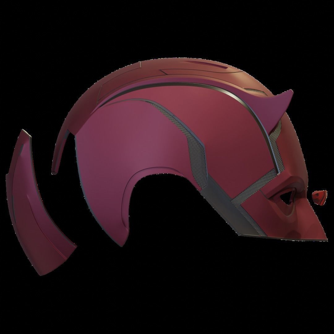 Daredevil cowl 3d printable model with separated eyes and back 3D print model_1