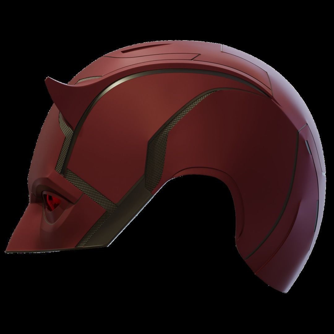 Daredevil cowl 3d printable model with separated eyes and back 3D print model_6
