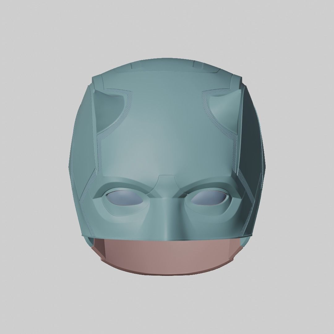 Daredevil cowl 3d printable model with separated eyes and back 3D print model_18