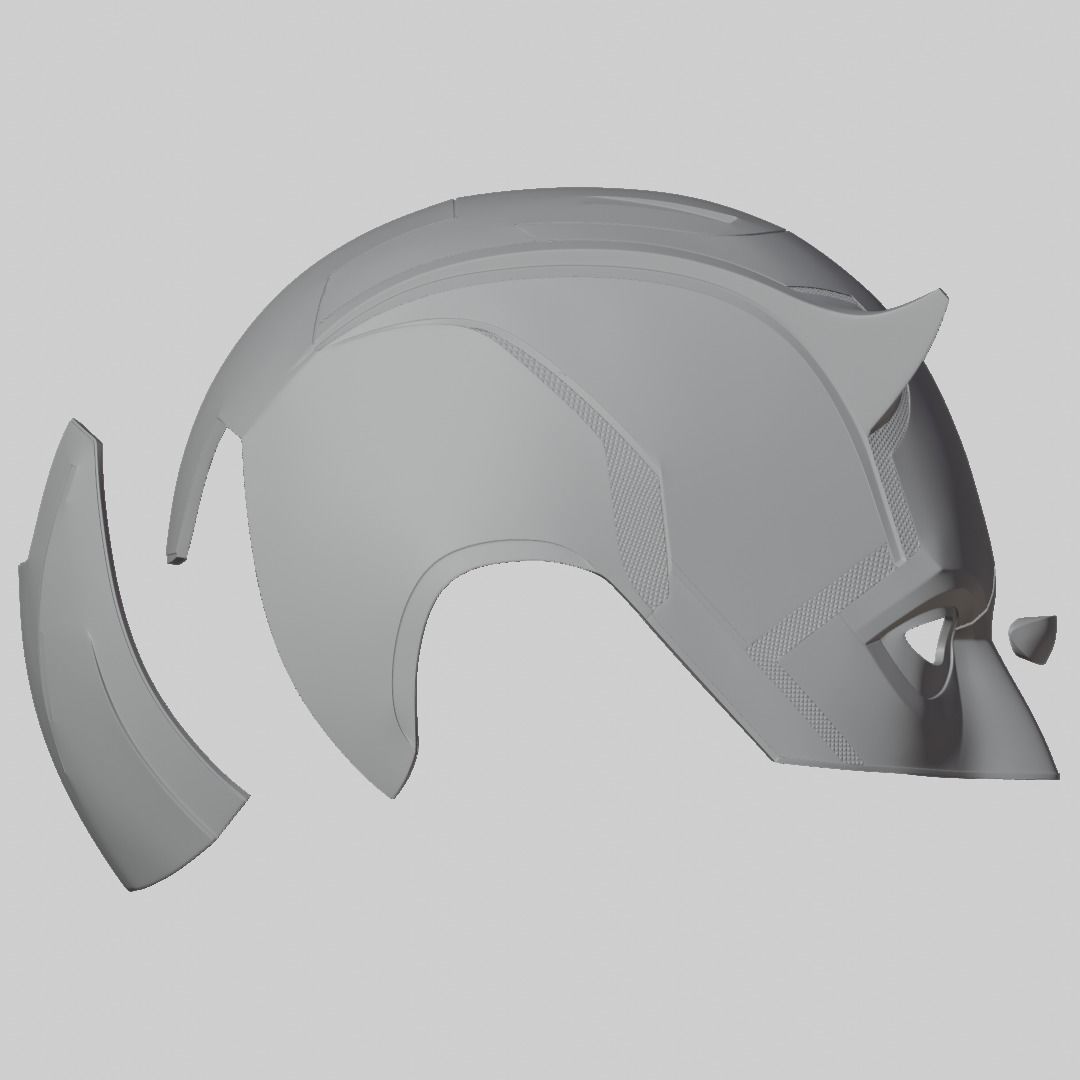 Daredevil cowl 3d printable model with separated eyes and back 3D print model_17