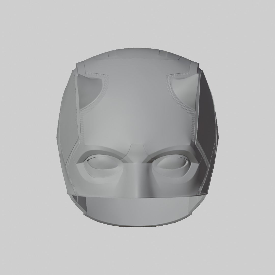 Daredevil cowl 3d printable model with separated eyes and back 3D print model_21