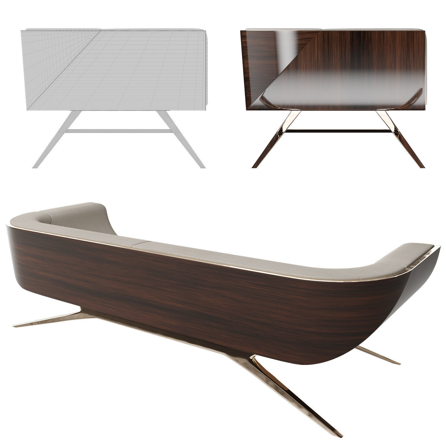 LAZY DAY Classic Three-Seat Sofa By Emotional Objects 3D model_2