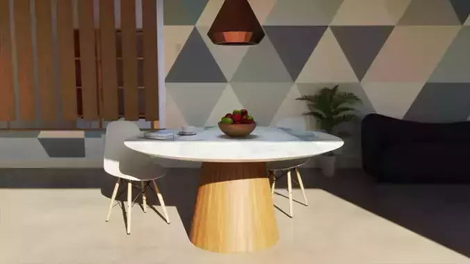 Winston Dining Tables White and Marble