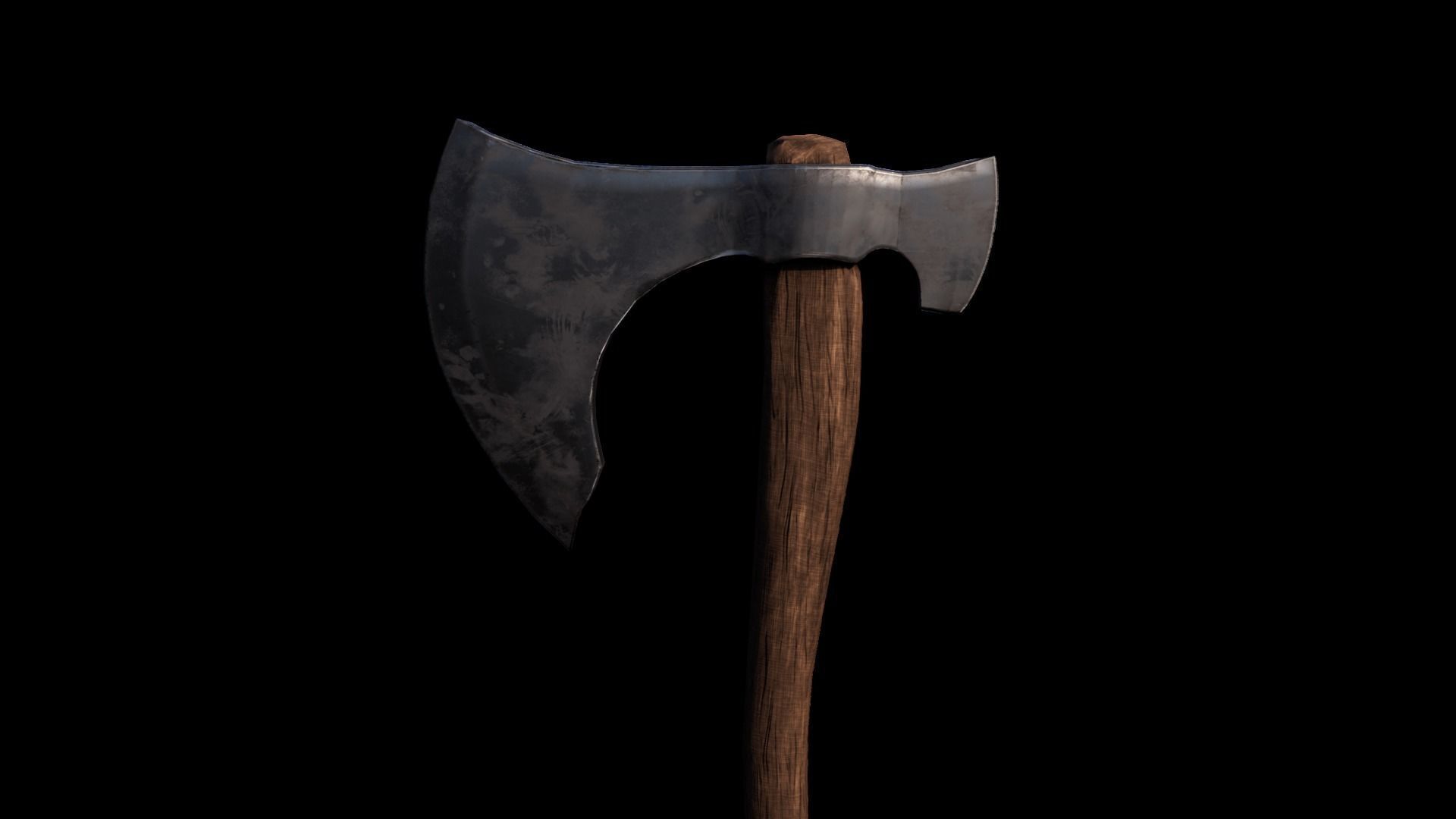 Battle Axe Low-poly 3D model_4