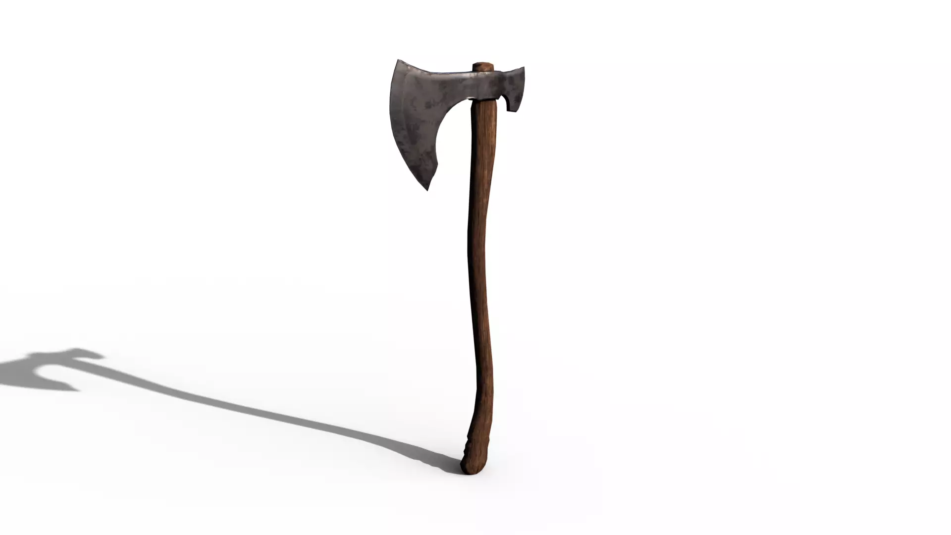 Battle Axe Low-poly 3D model_0