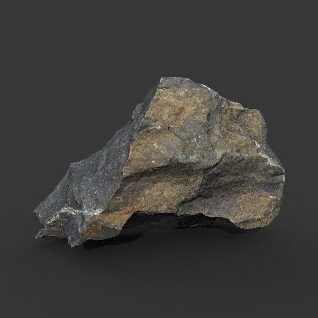 Gray Sharp Rock 220801 Photogrammetry - Ultra HD 16K Textures Low-poly 3D model_14