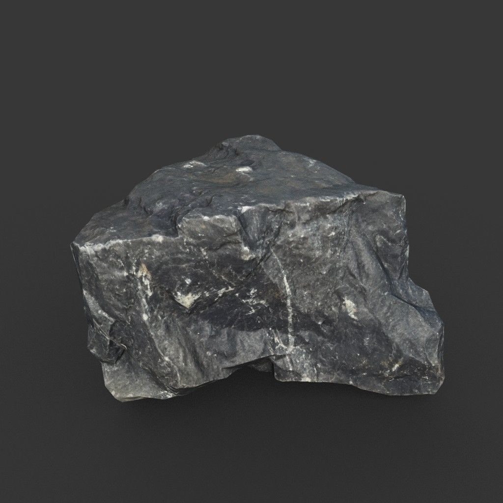 Gray Sharp Rock 220801 Photogrammetry - Ultra HD 16K Textures Low-poly 3D model_16