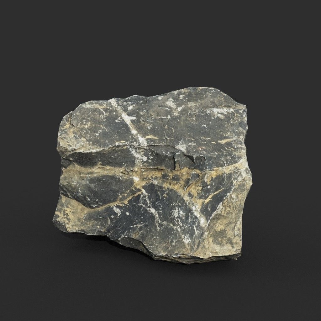 Gray Sharp Rock 220801 Photogrammetry - Ultra HD 16K Textures Low-poly 3D model_2