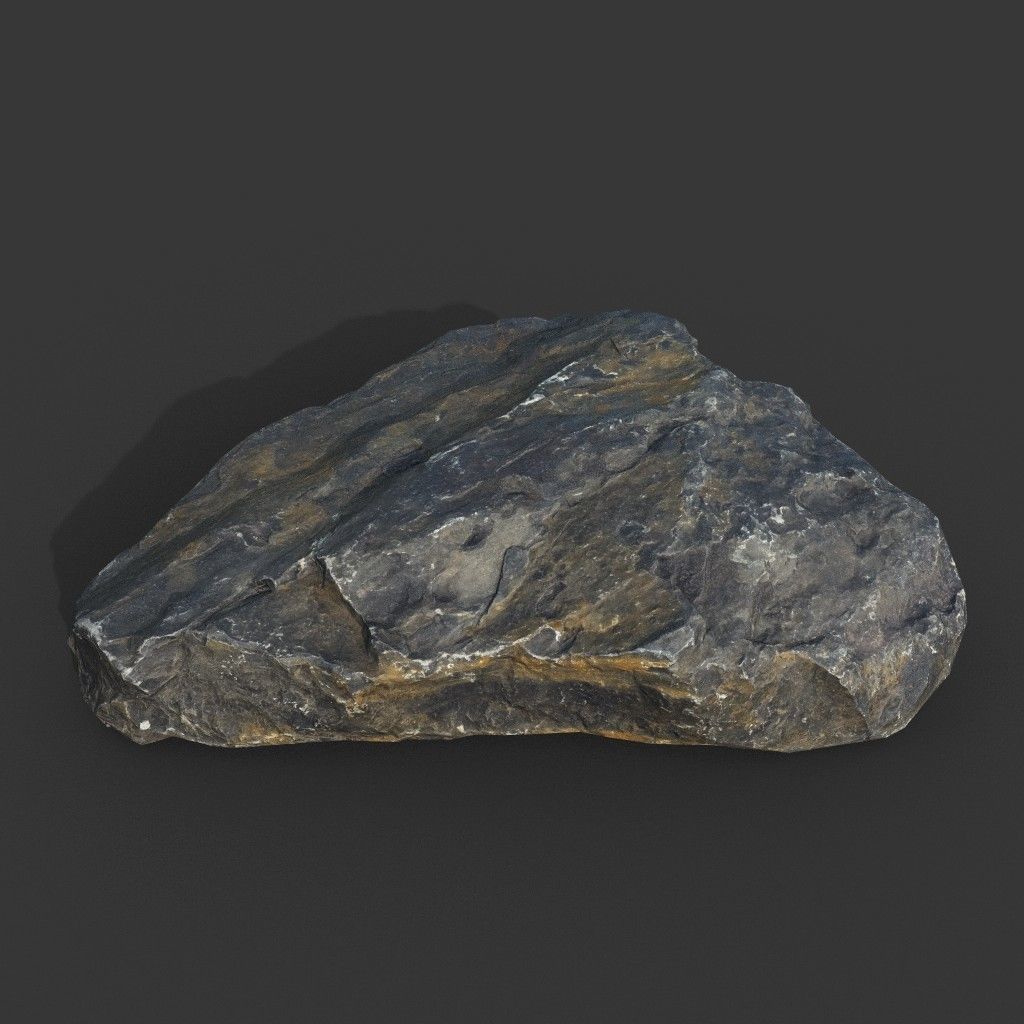 Gray Sharp Rock 220801 Photogrammetry - Ultra HD 16K Textures Low-poly 3D model_6