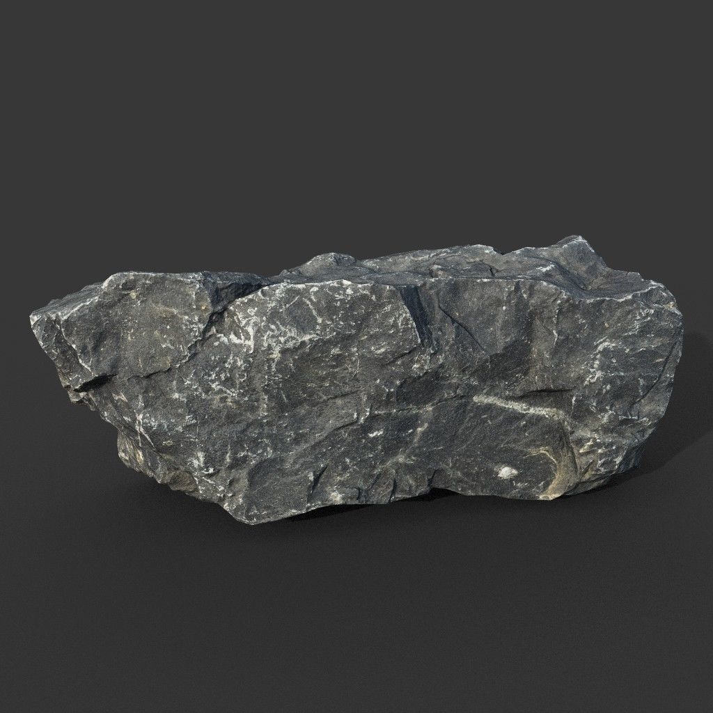 Gray Sharp Rock 220801 Photogrammetry - Ultra HD 16K Textures Low-poly 3D model_4