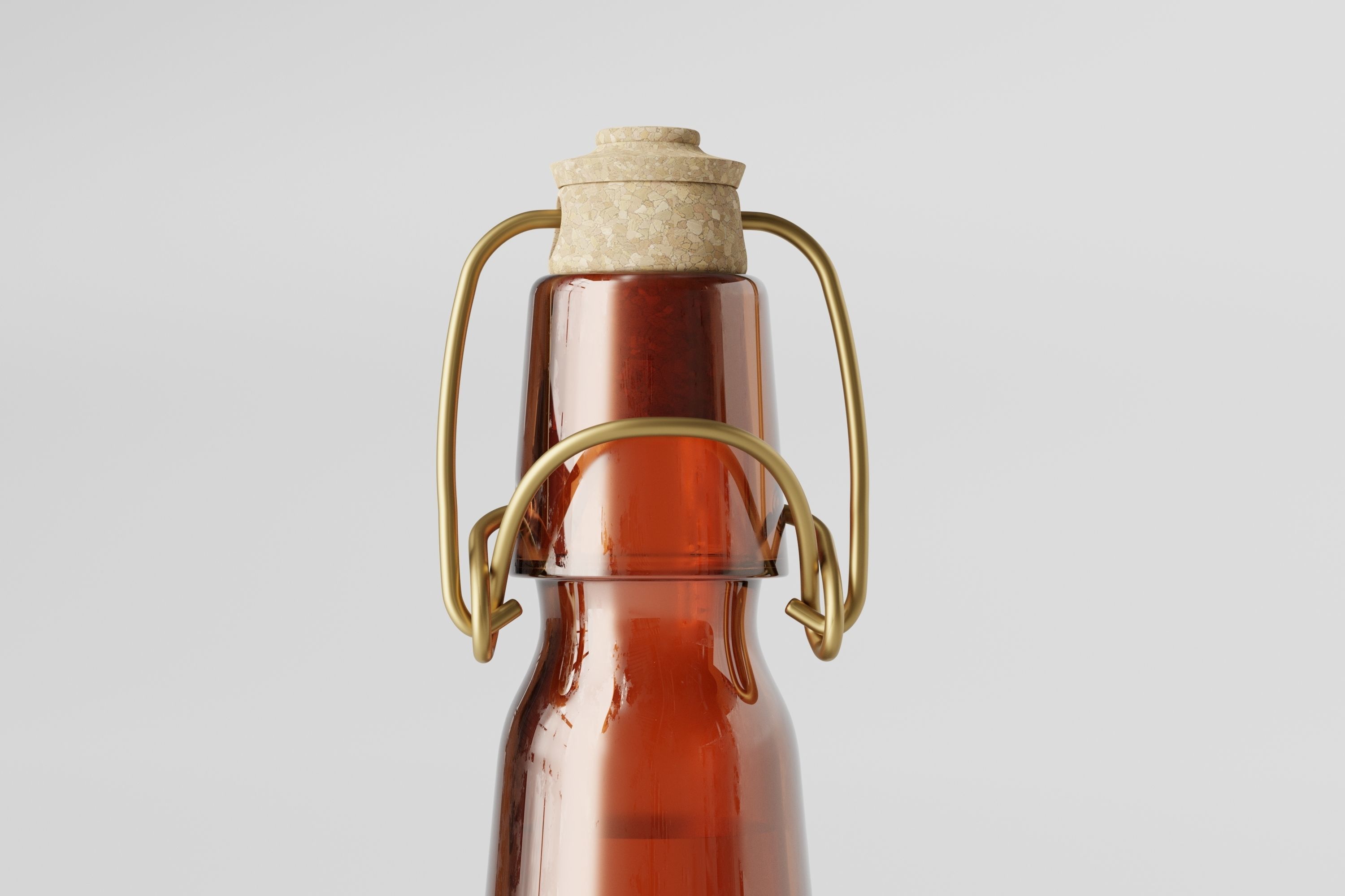 Beer Bottle Low-poly 3D model_3