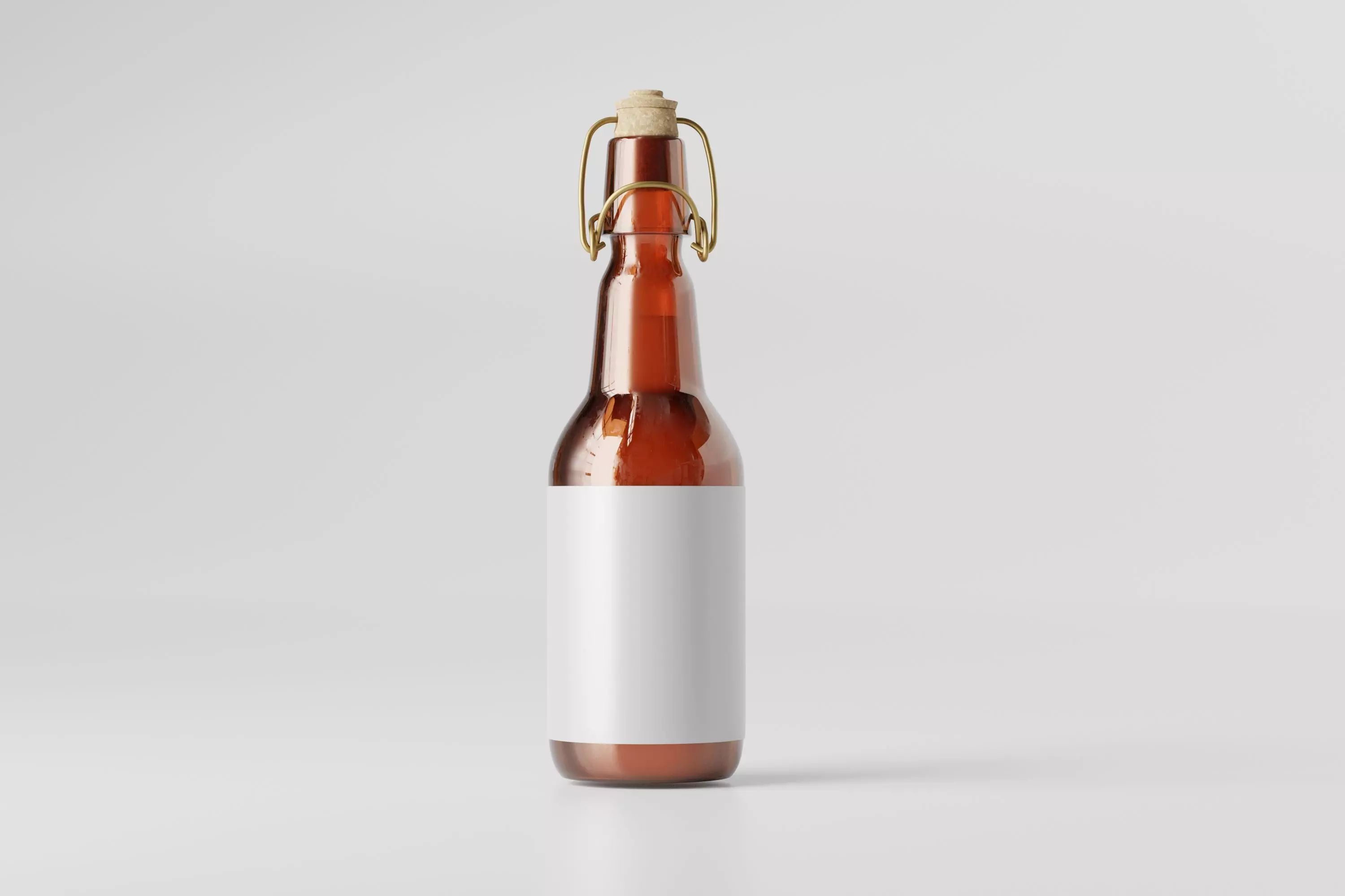 Beer Bottle Low-poly 3D model_0