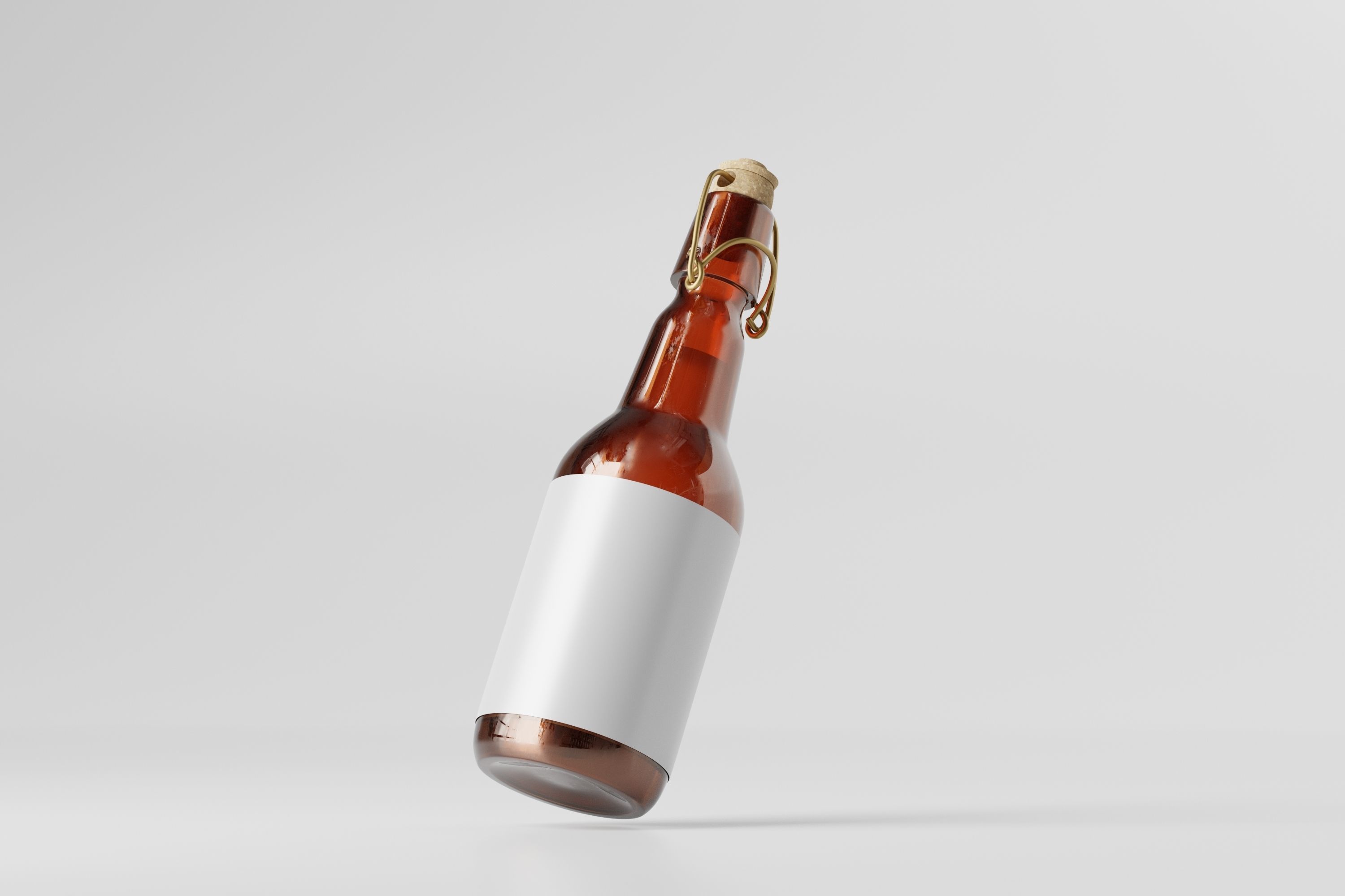 Beer Bottle Low-poly 3D model_2