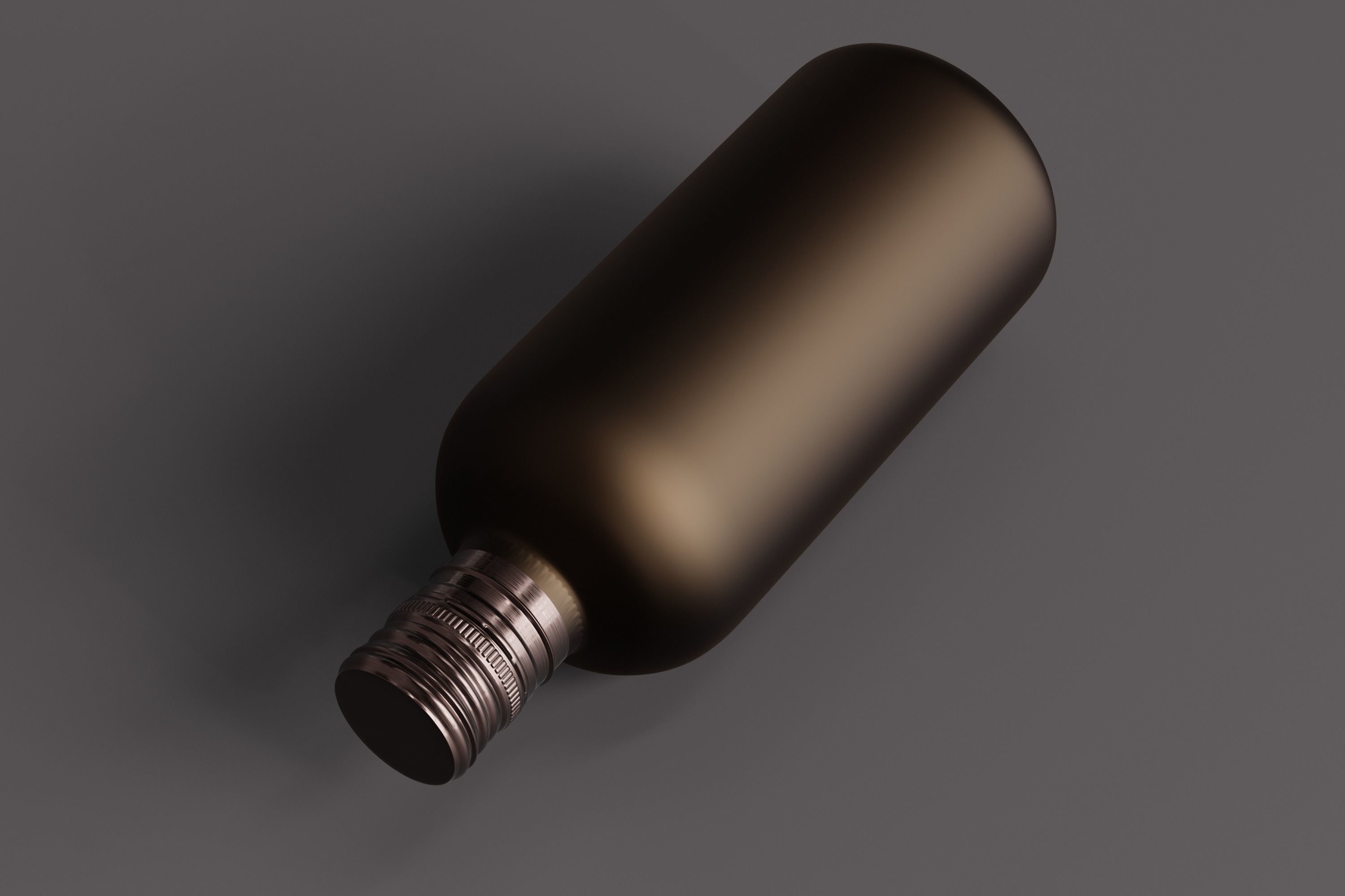 Bottle with Screw Cap Low-poly 3D model_4