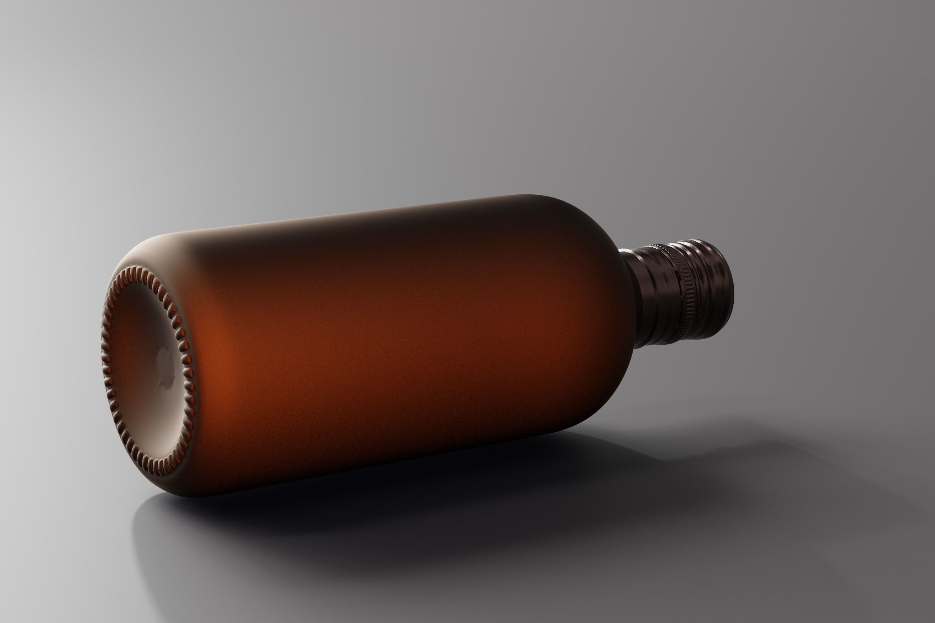 Bottle with Screw Cap Low-poly 3D model_5