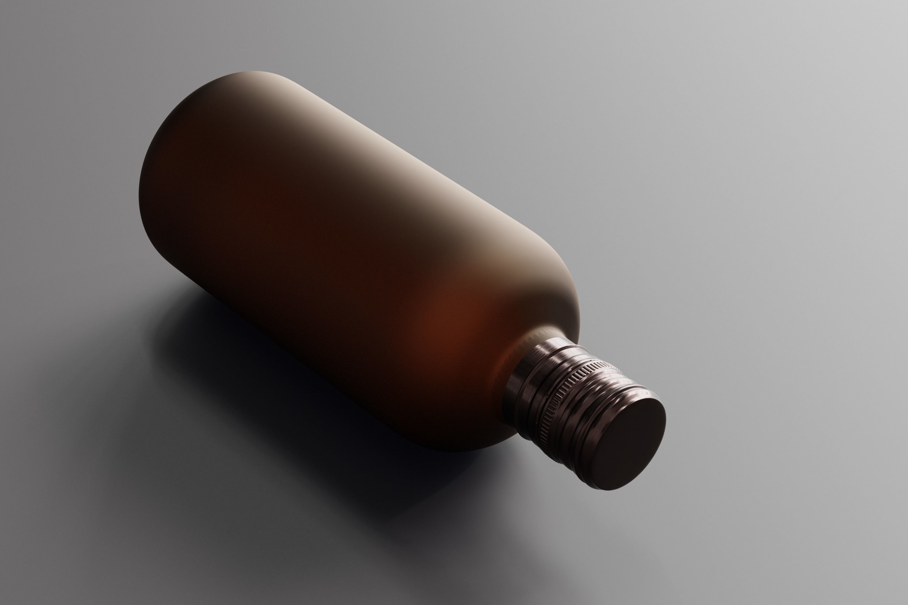 Bottle with Screw Cap Low-poly 3D model_3