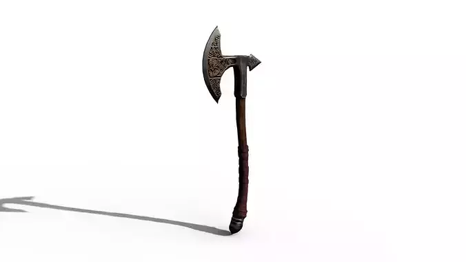 Axe - Battleaxe Low-poly 3D model