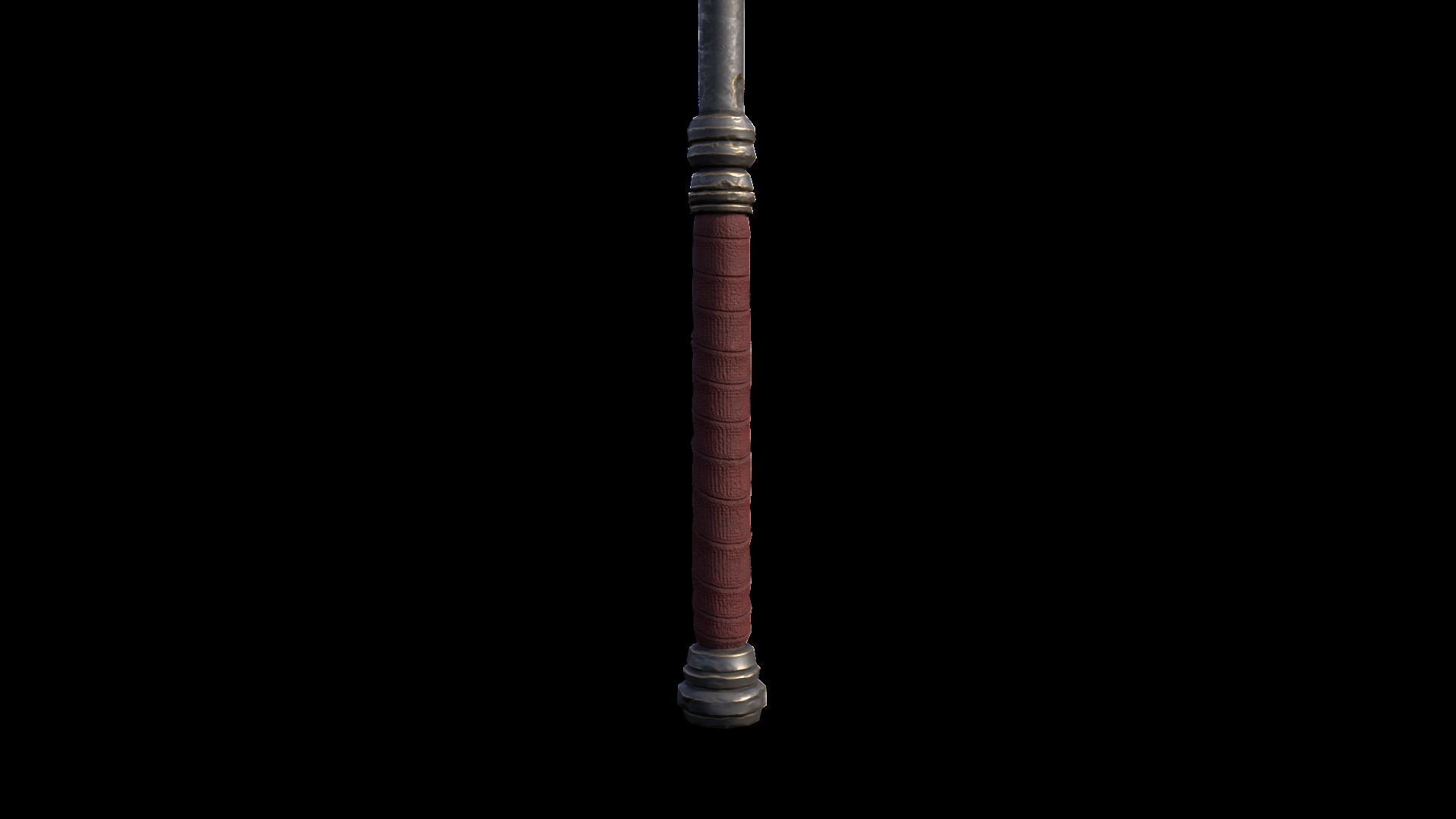 Sledgehammer Low-poly 3D model_4