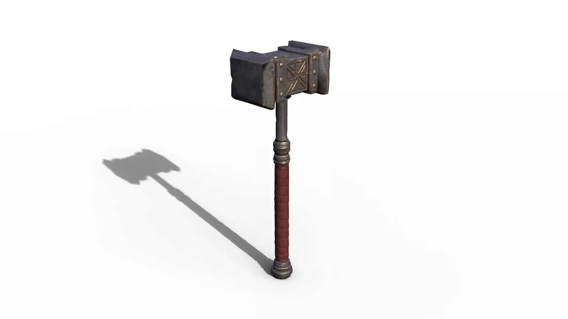 Sledgehammer Low-poly 3D model_0