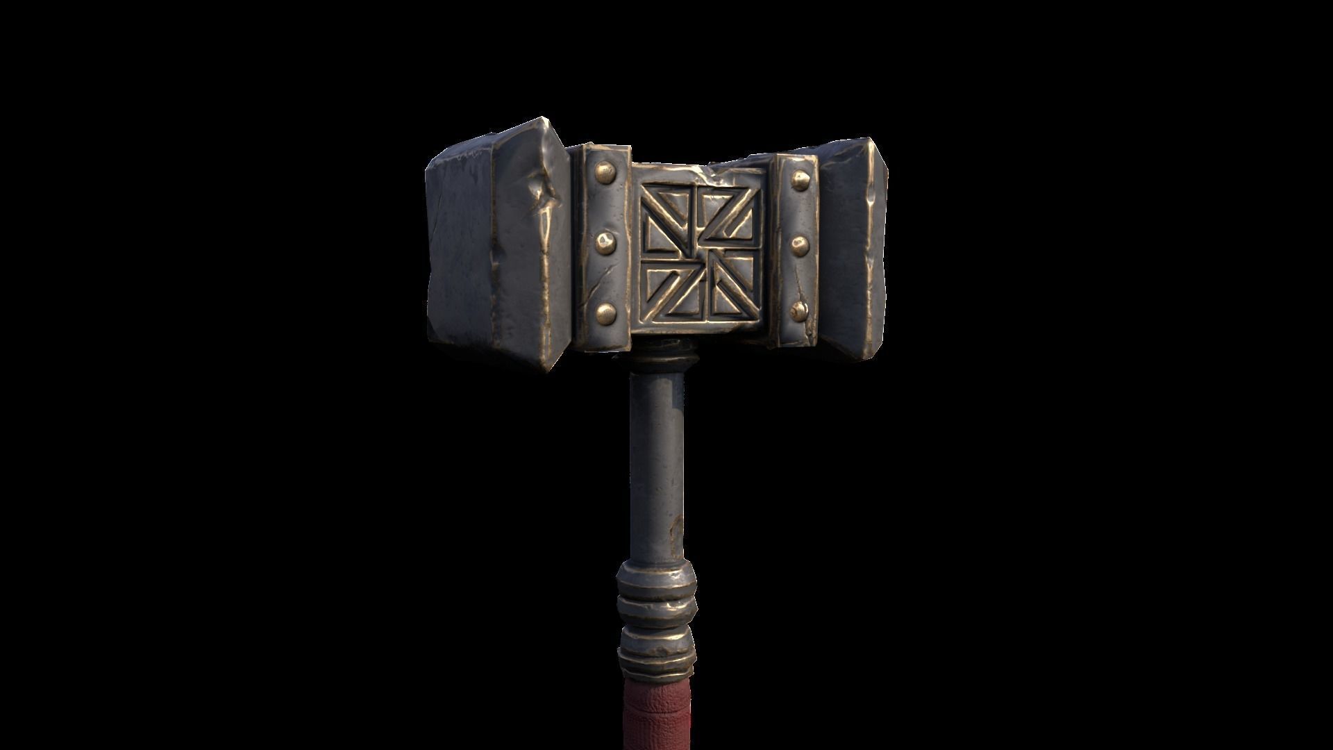 Sledgehammer Low-poly 3D model_3