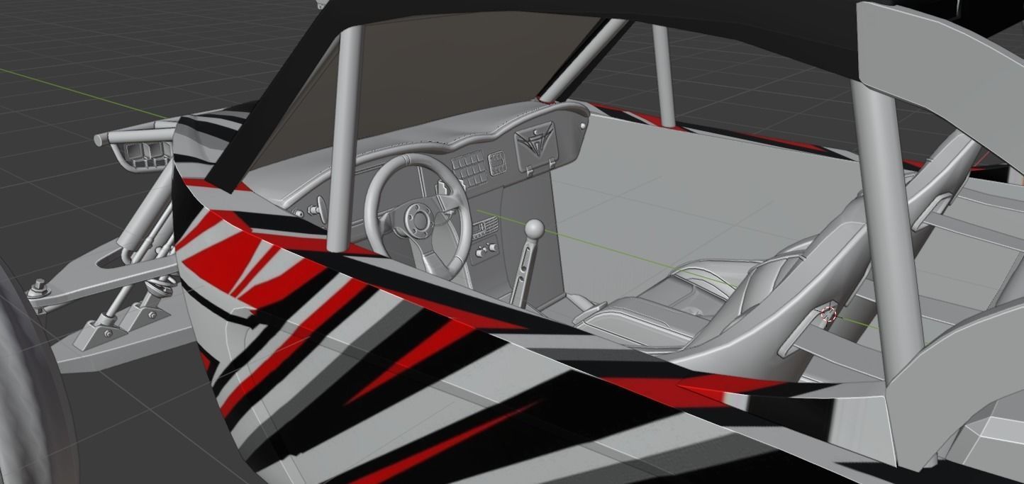 3D model Tatum Motorsports Dragon 2 seat sand car VR / AR / lowpoly