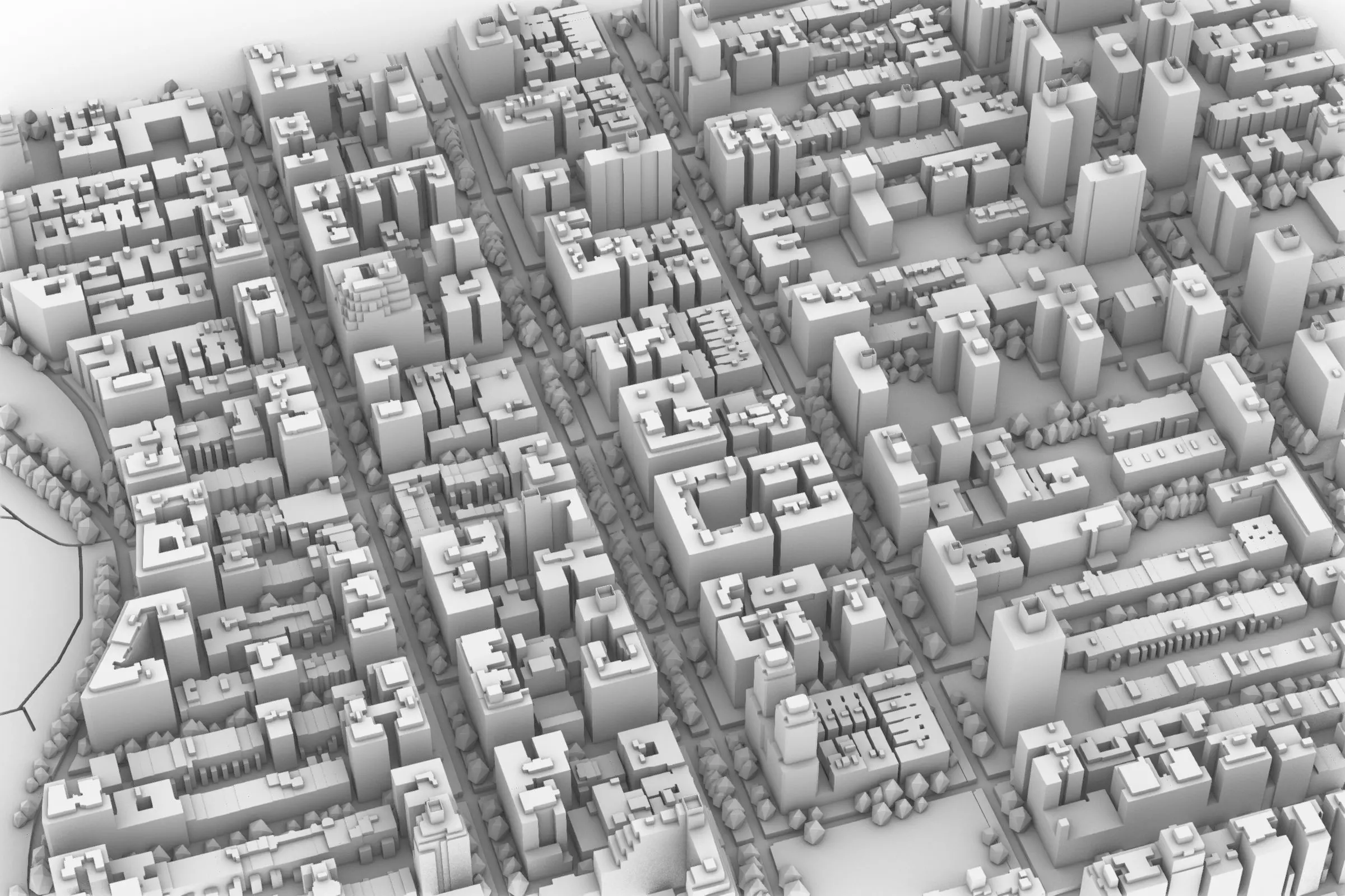 3D Print-Ready NYC Upper West Side Model 3D print model_0