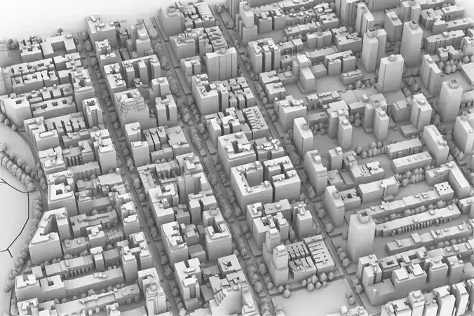3D Print-Ready NYC Upper West Side Model