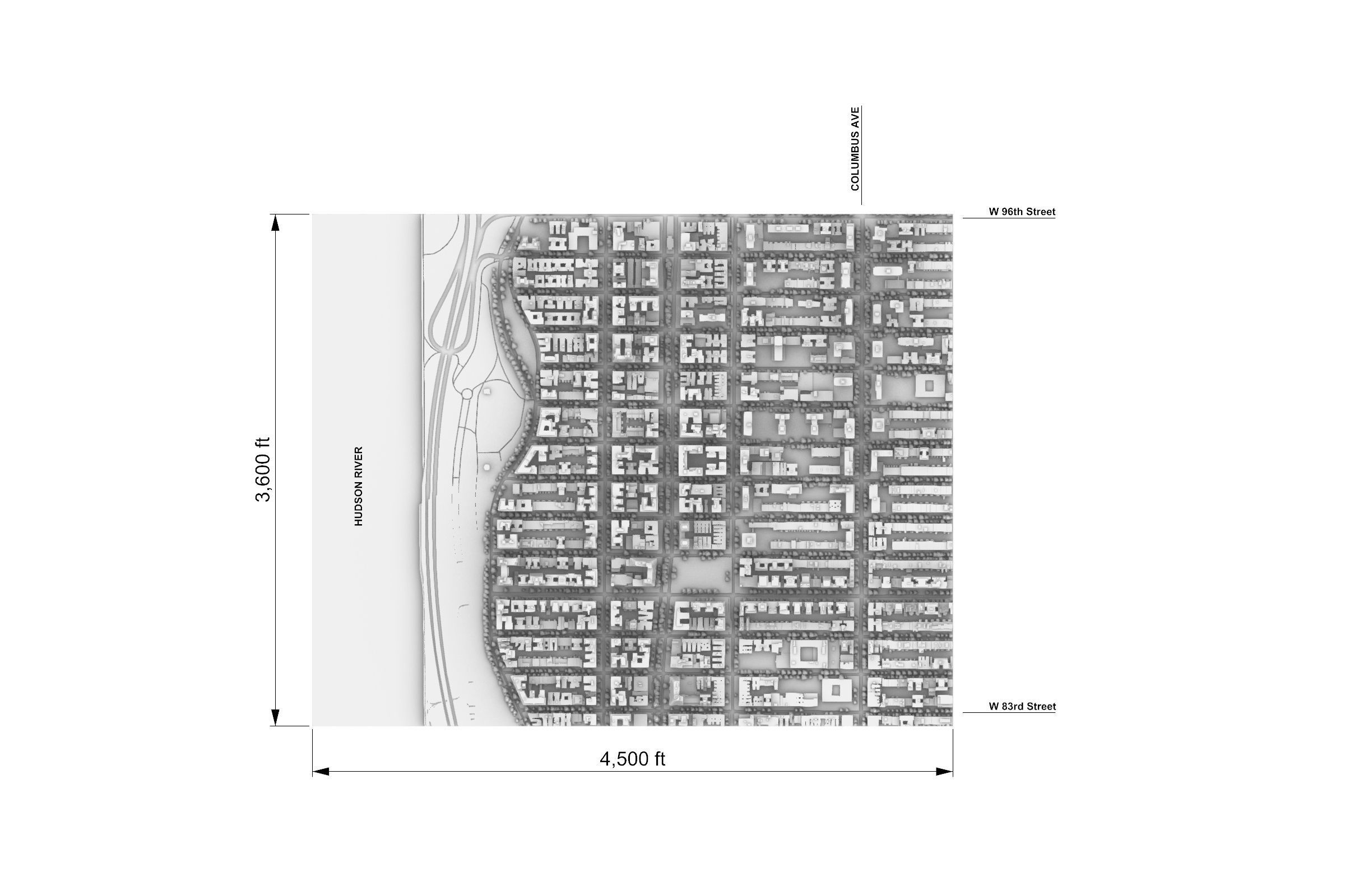 3D Print-Ready NYC Upper West Side Model 3D print model_2