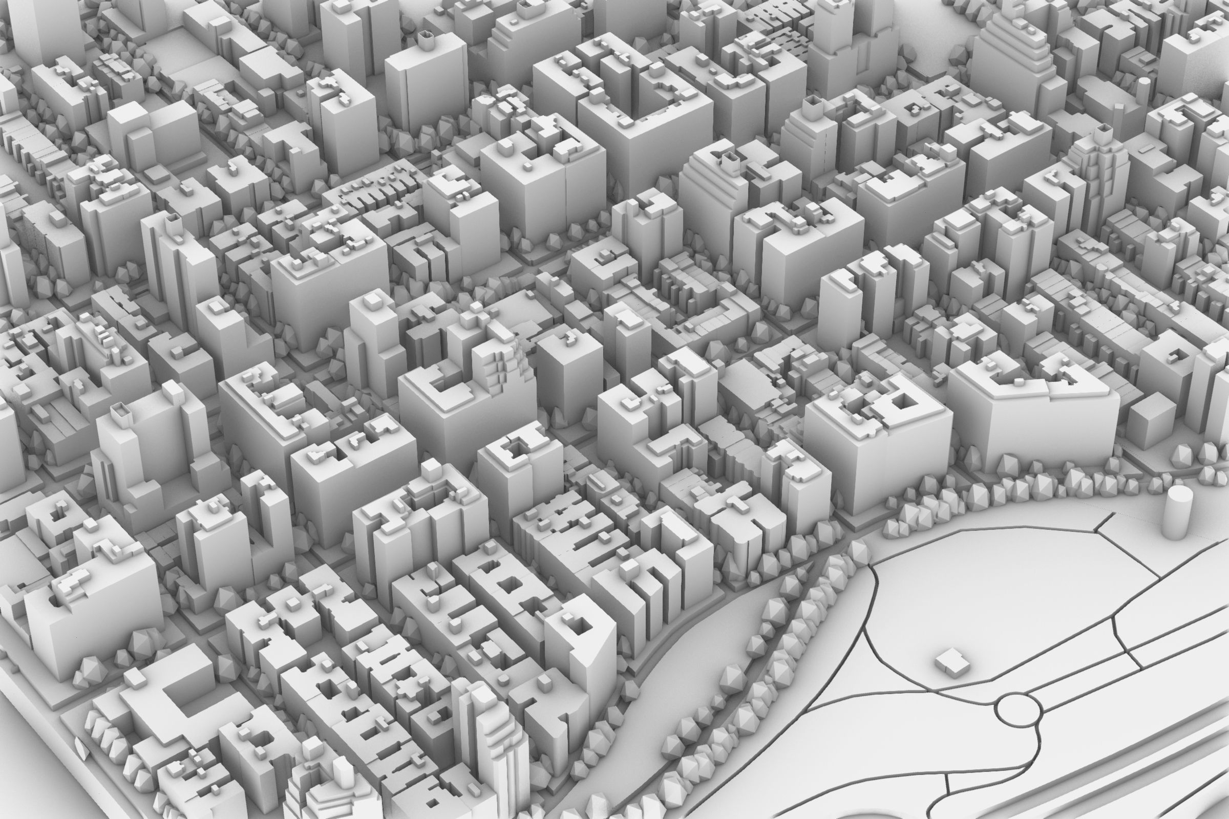 3D Print-Ready NYC Upper West Side Model 3D print model_3