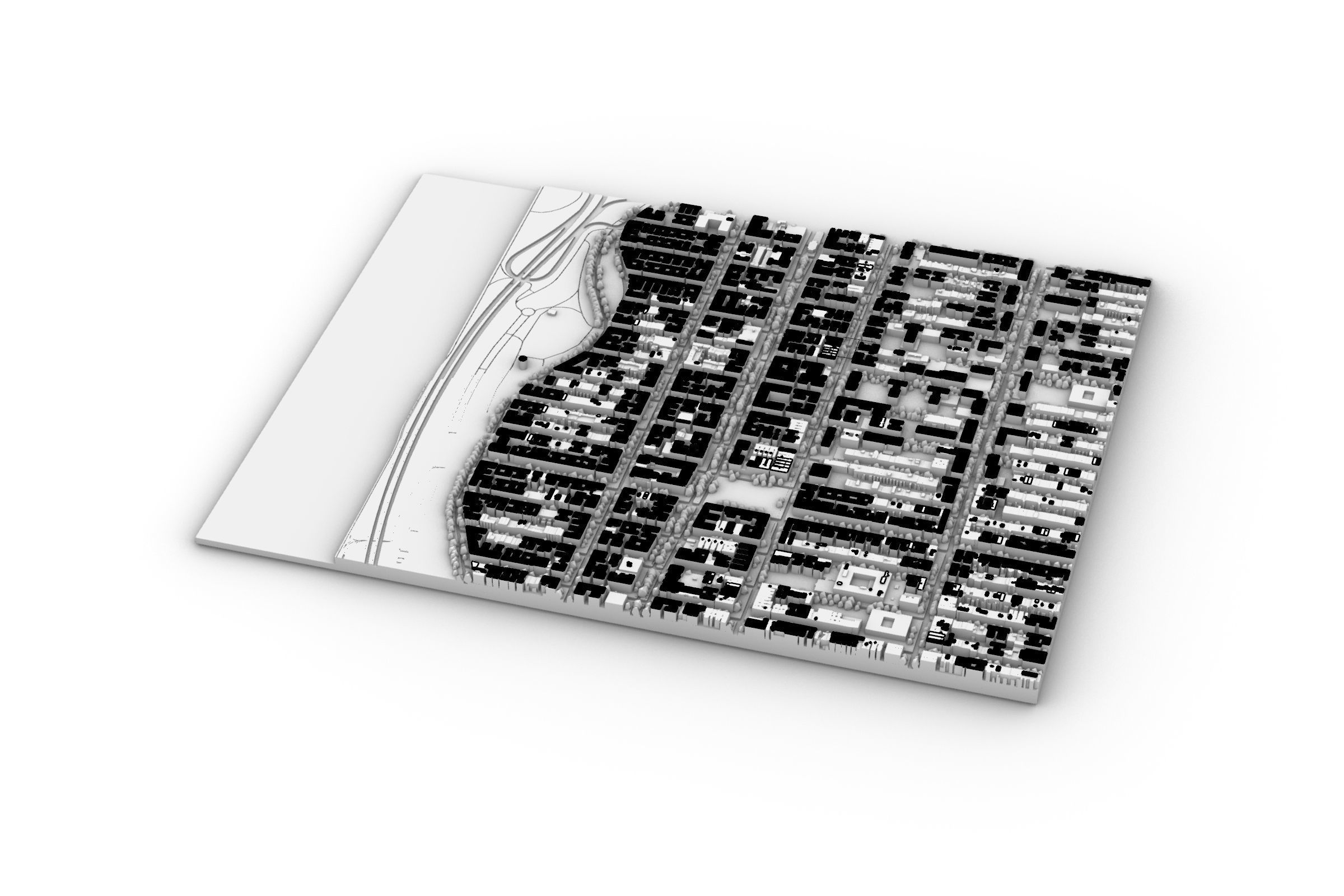 3D Print-Ready NYC Upper West Side Model 3D print model_6