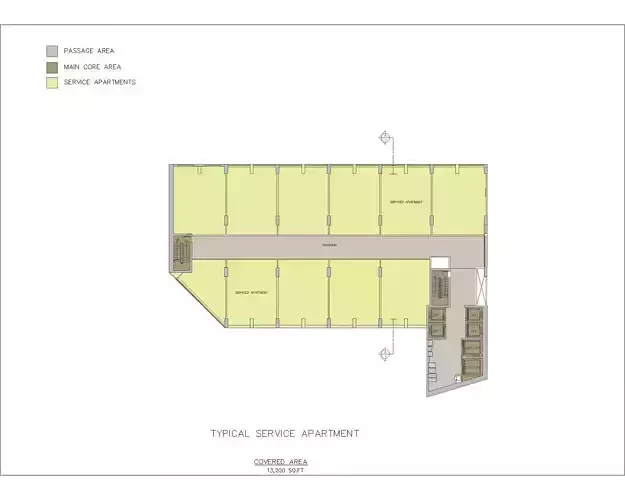 Service apartment plan