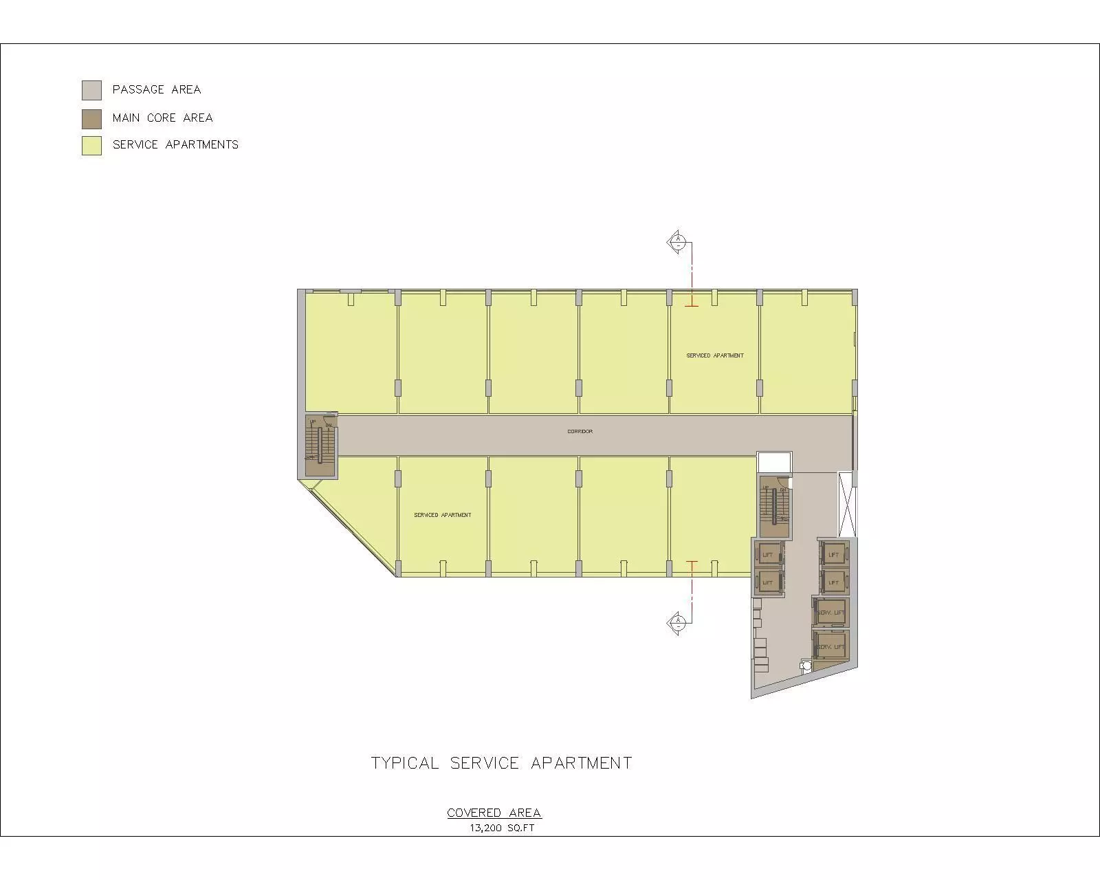 Service apartment plan 3D print model_0
