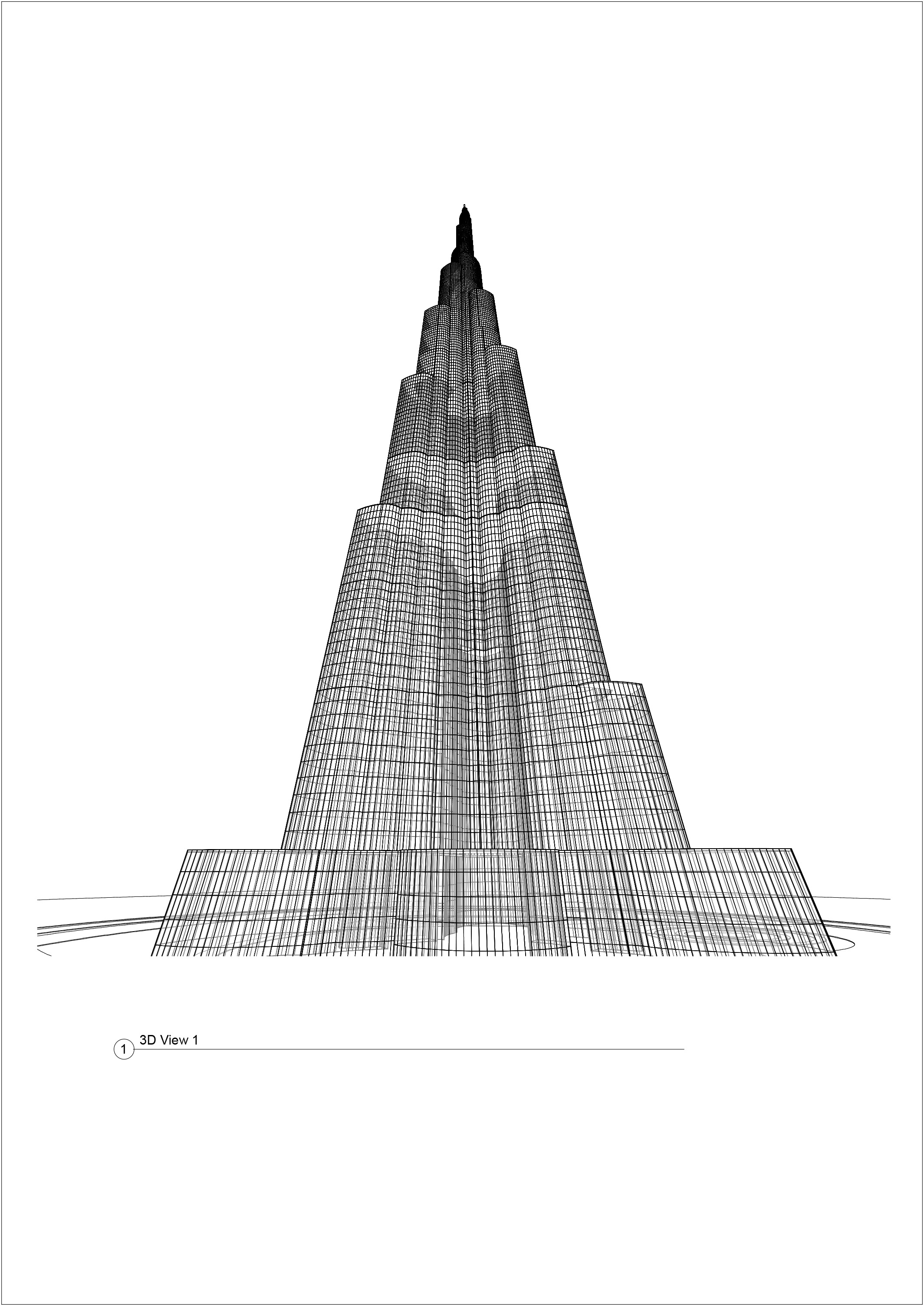 Burj Khalifa Revit  3D model_1