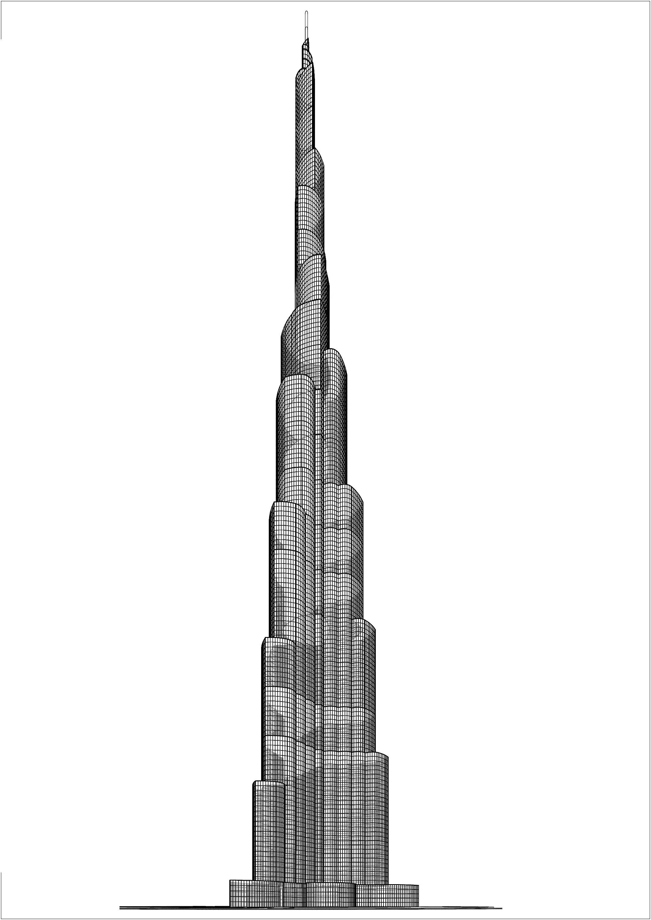 Burj Khalifa Revit  3D model_0