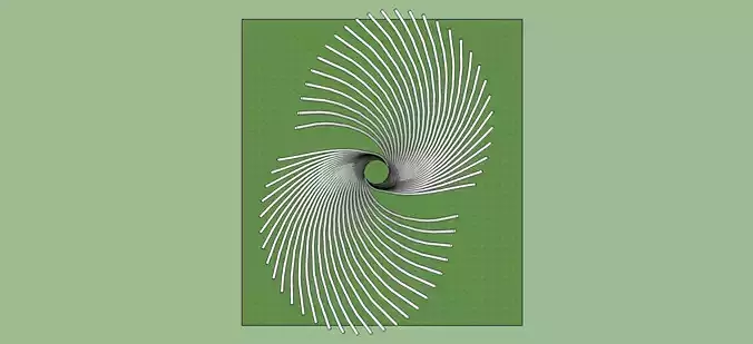 COLOUM PIPE BENDING ARC SPINING ARTWORK 3D model