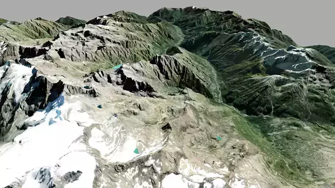 Mountain landscape  Gran Paradiso Graian Alps Italy