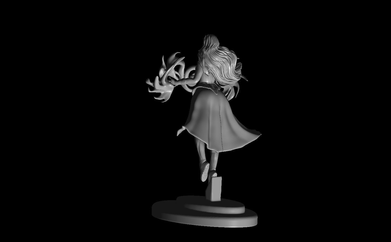 Scarlet Witch MCU movies fanart 3D print model_2