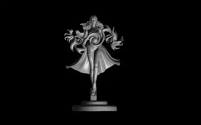 Scarlet Witch MCU movies fanart 3D print model