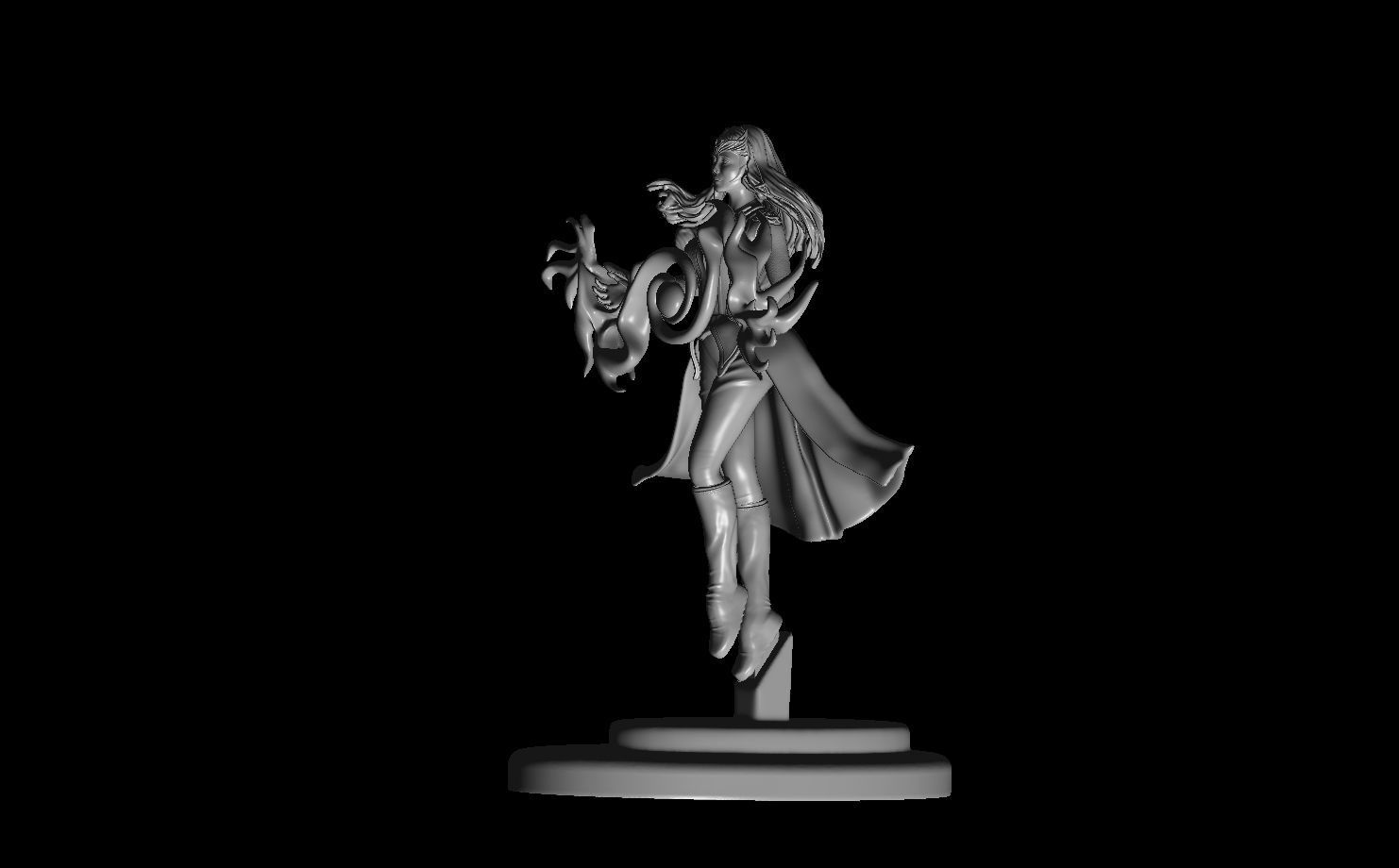 Scarlet Witch MCU movies fanart 3D print model_5