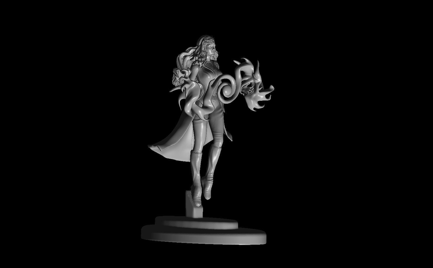 Scarlet Witch MCU movies fanart 3D print model_4