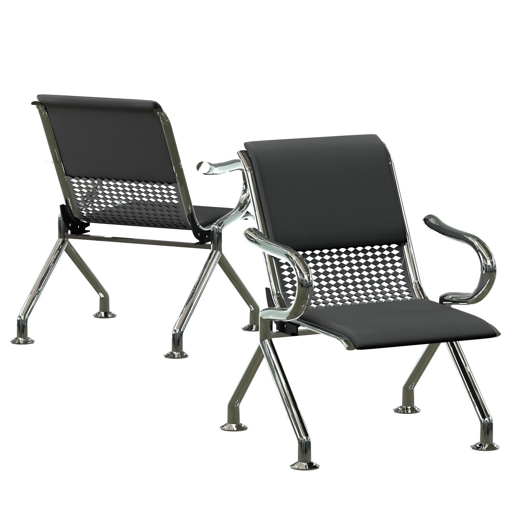 chair metal 3D model_1