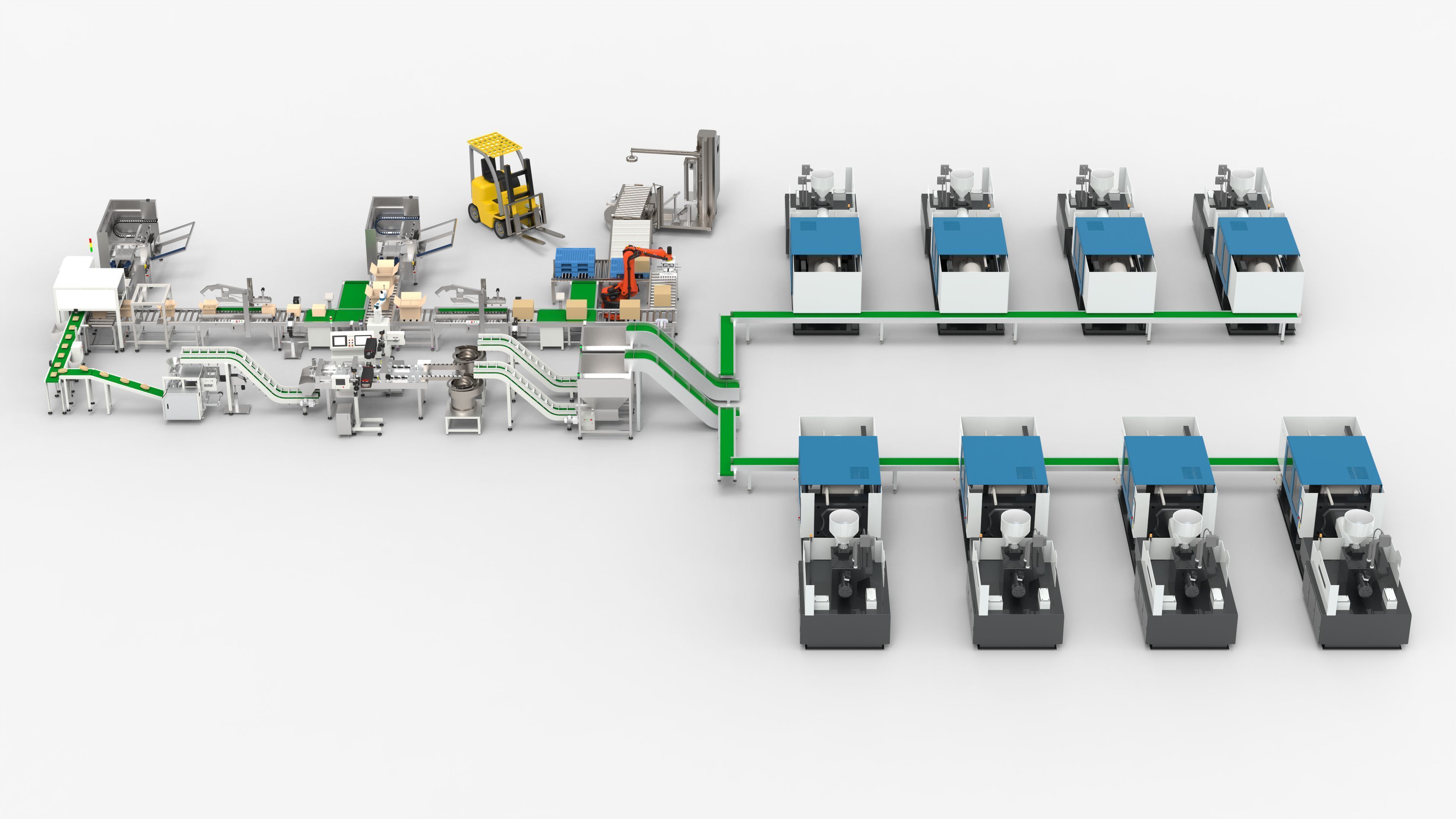 Automatic Plastic Parts Production Line 3D model_7