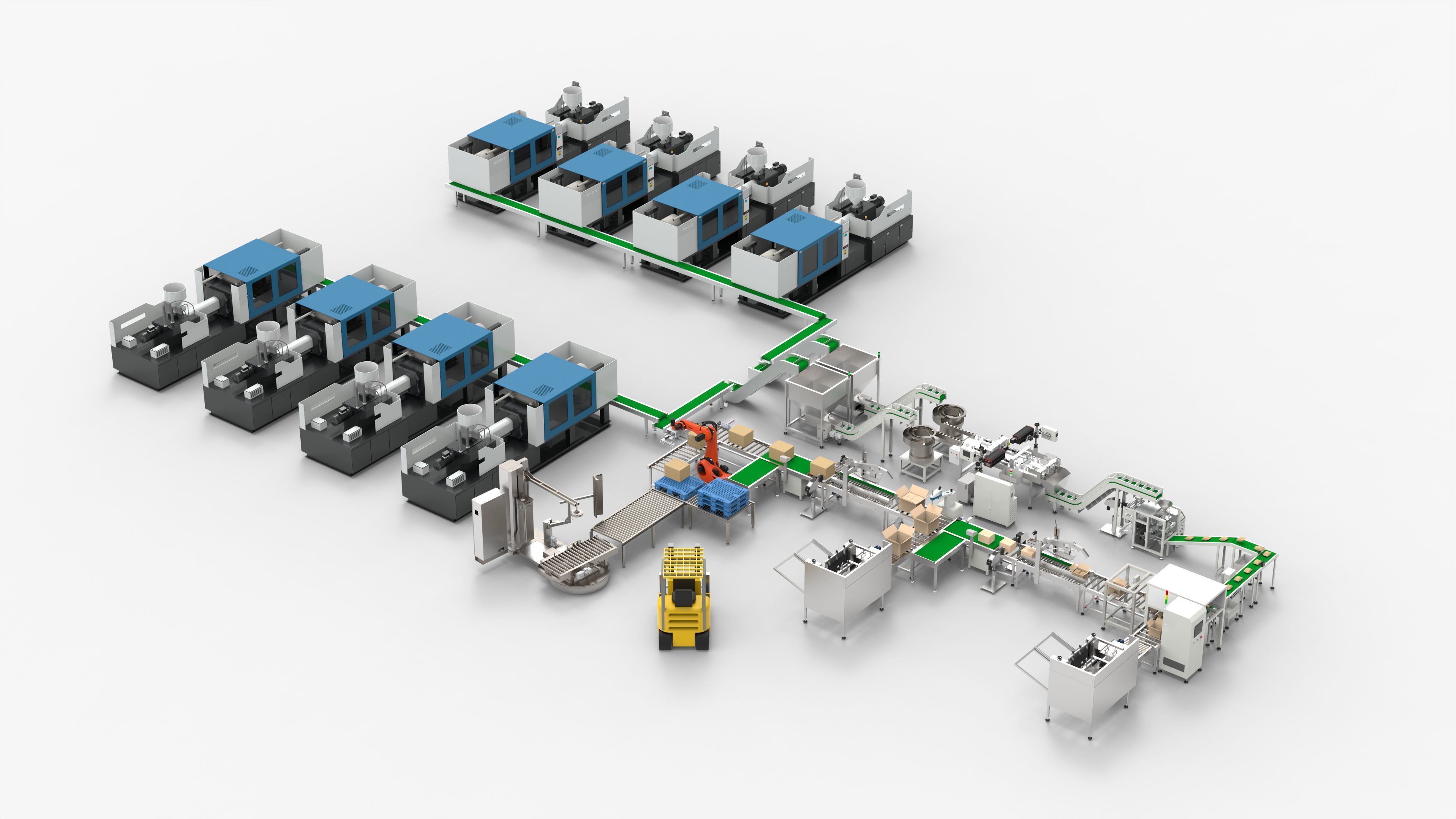 Automatic Plastic Parts Production Line 3D model_3
