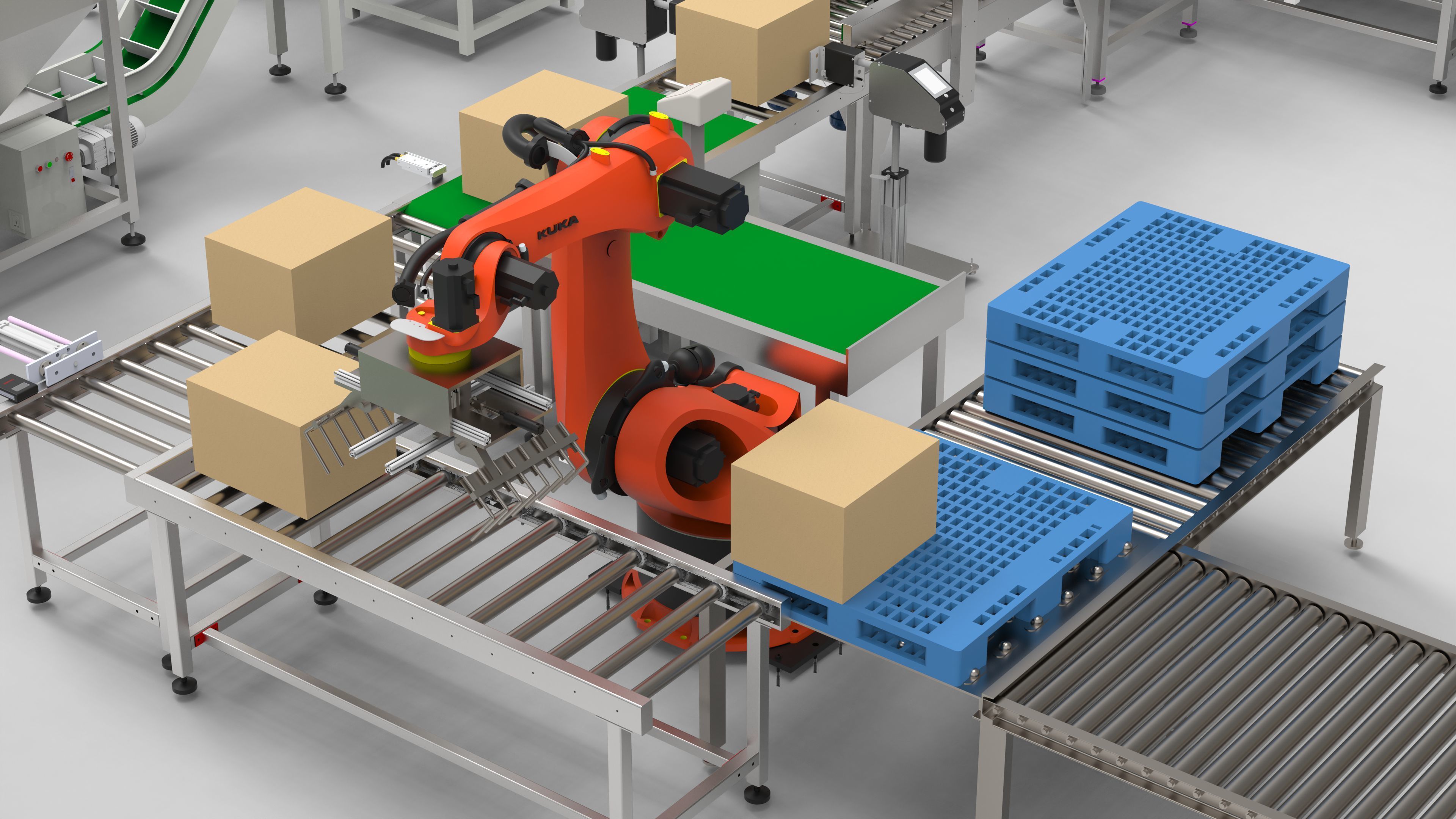 Automatic Plastic Parts Production Line 3D model_15